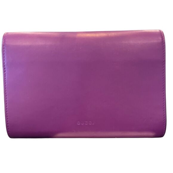 Gucci Purple Designer Crossbody with Gold Accent Tiger - Picture 9 of 9